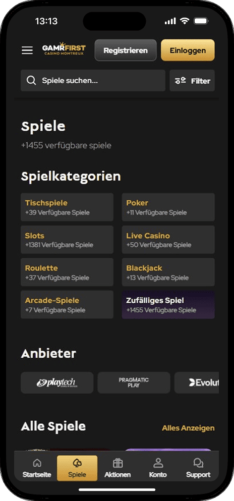 Gamrfirst Spiele